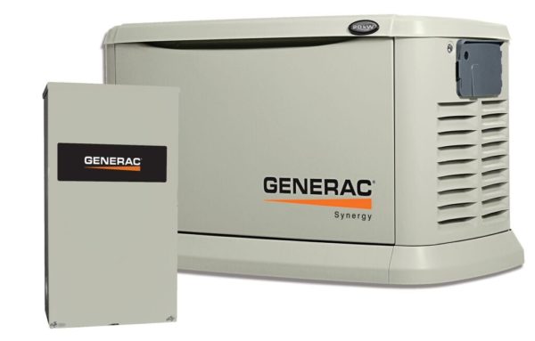 Generac Synergy 20kW Variable Speed NG/LP Single Phase Standby Generator Pre Packaged with 200 Amp Service Rated ATS | 6055