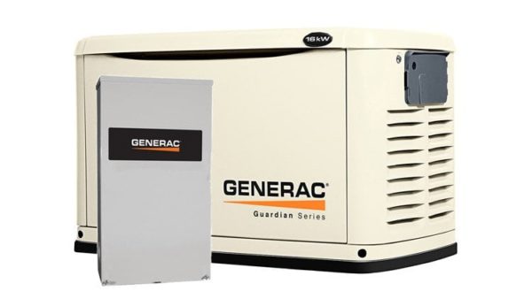 Generac Guardian 16kW Standby Generator NG/LP Single Phase Steel Pre Packaged with 200 Amp Service Rated ATS | 6462