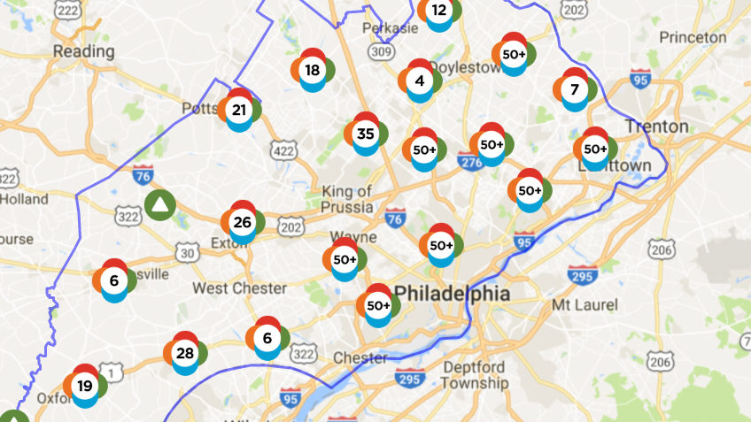 PECO power outage map in pennsylvania